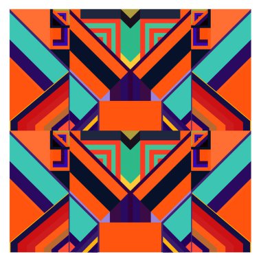 Kaynak için vektör renkli geometrik ve eğri arkaplan deseni