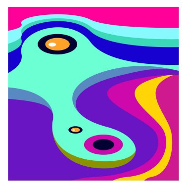 Kaynak için vektör renkli geometrik ve eğri arkaplan deseni