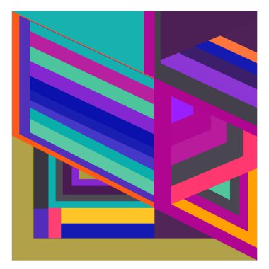 Kaynak için vektör renkli geometrik ve eğri arkaplan deseni