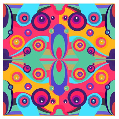 Kaynak için vektör renkli geometrik ve eğri arkaplan deseni