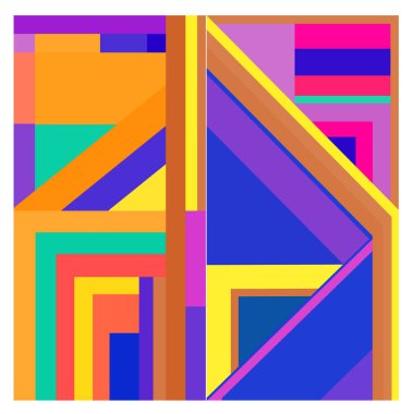 Kaynak için vektör renkli geometrik ve eğri arkaplan deseni