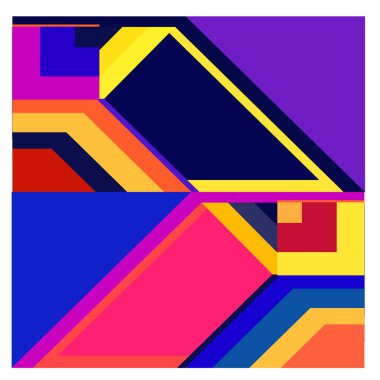 Kaynak için vektör renkli geometrik ve eğri arkaplan deseni