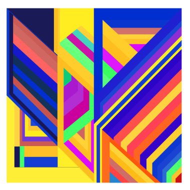 Kaynak için vektör renkli geometrik ve eğri arkaplan deseni