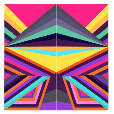 Kaynak için vektör renkli geometrik ve eğri arkaplan deseni