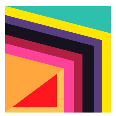 Kaynak için vektör renkli geometrik ve eğri arkaplan deseni