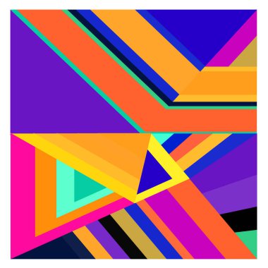 Kaynak için vektör renkli geometrik ve eğri arkaplan deseni