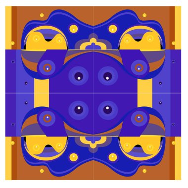 Kaynak için vektör renkli geometrik ve eğri arkaplan deseni
