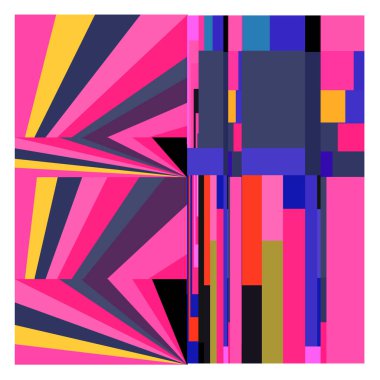 Kaynak için vektör renkli geometrik ve eğri arkaplan deseni