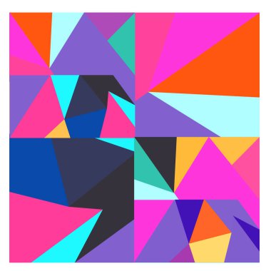 Kaynak için vektör renkli geometrik ve eğri arkaplan deseni