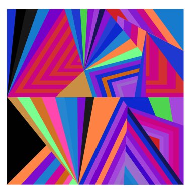 Kaynak için vektör renkli geometrik ve eğri arkaplan deseni