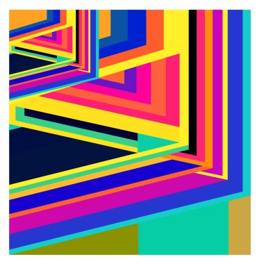 Kaynak için vektör renkli geometrik ve eğri arkaplan deseni