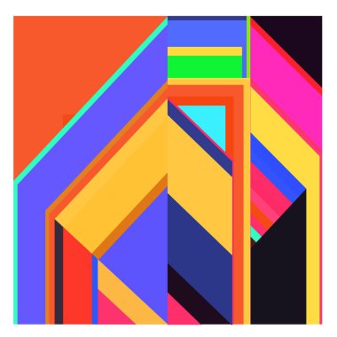 Kaynak için vektör renkli geometrik ve eğri arkaplan deseni