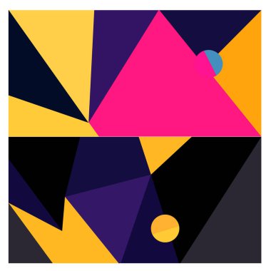 Kaynak için vektör renkli geometrik ve eğri arkaplan deseni