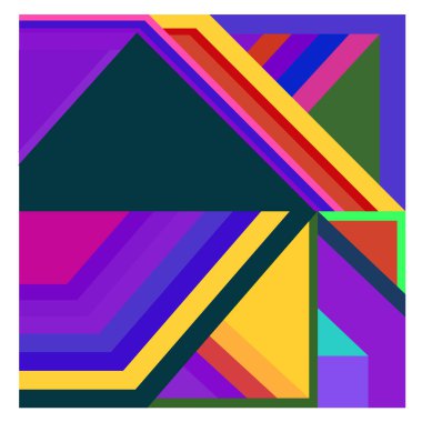 Kaynak için vektör renkli geometrik ve eğri arkaplan deseni