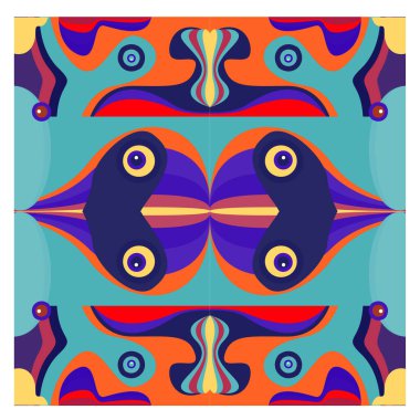 Kaynak için vektör renkli geometrik ve eğri arkaplan deseni