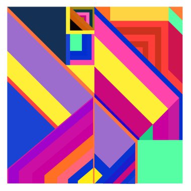 Kaynak için vektör renkli geometrik ve eğri arkaplan deseni