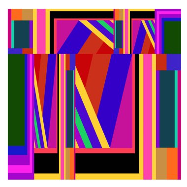 Kaynak için vektör renkli geometrik ve eğri arkaplan deseni