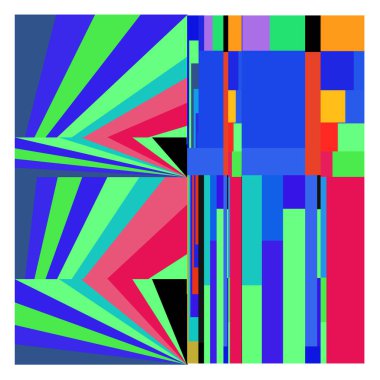 Kaynak için vektör renkli geometrik ve eğri arkaplan deseni