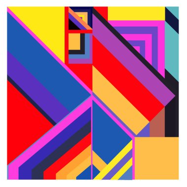 Kaynak için vektör renkli geometrik ve eğri arkaplan deseni