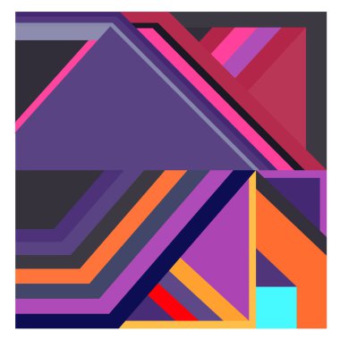 Kaynak için vektör renkli geometrik ve eğri arkaplan deseni