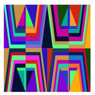 Kaynak için vektör renkli geometrik ve eğri arkaplan deseni