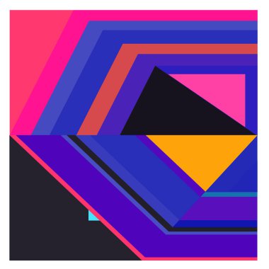 Kaynak için vektör renkli geometrik ve eğri arkaplan deseni