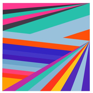 Kaynak için vektör renkli geometrik ve eğri arkaplan deseni