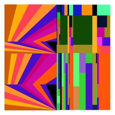 Kaynak için vektör renkli geometrik ve eğri arkaplan deseni