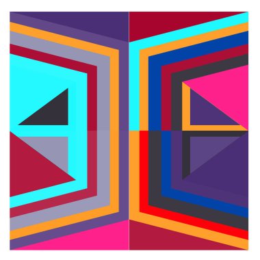 Kaynak için vektör renkli geometrik ve eğri arkaplan deseni