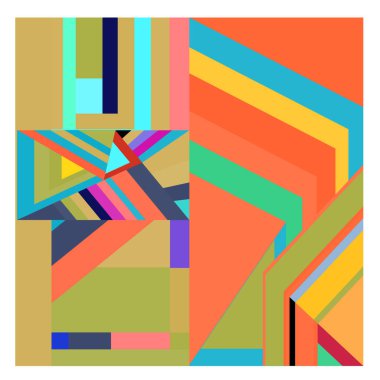 Kaynak için vektör renkli geometrik ve eğri arkaplan deseni