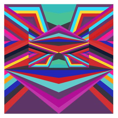 Kaynak için vektör renkli geometrik ve eğri arkaplan deseni