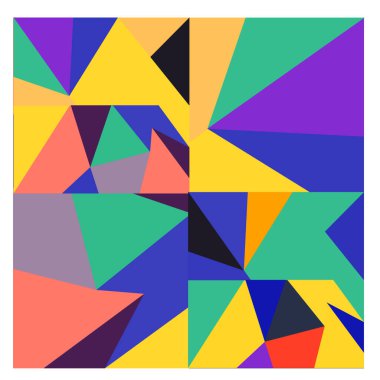 Kaynak için vektör renkli geometrik ve eğri arkaplan deseni