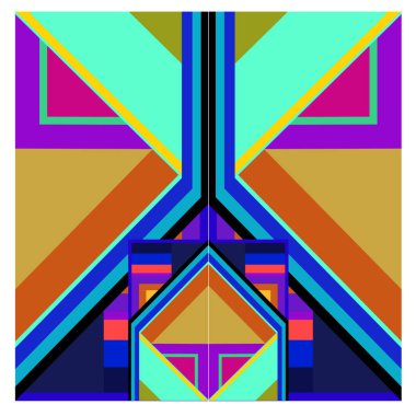 Kaynak için vektör renkli geometrik ve eğri arkaplan deseni