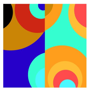 Kaynak için vektör renkli geometrik ve eğri arkaplan deseni