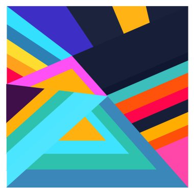 Kaynak için vektör renkli geometrik ve eğri arkaplan deseni