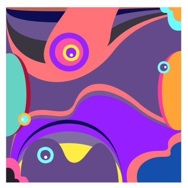 Kaynak için vektör renkli geometrik ve eğri arkaplan deseni