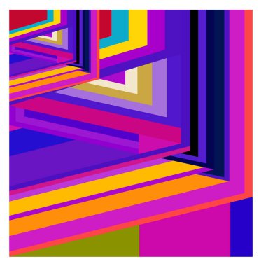 Kaynak için vektör renkli geometrik ve eğri arkaplan deseni