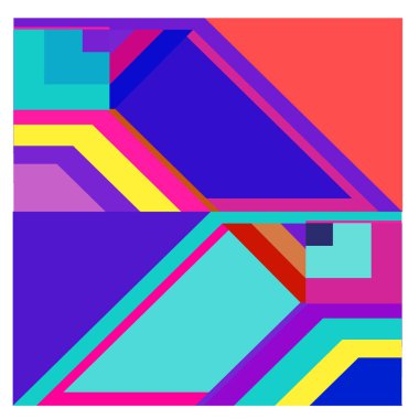 Kaynak için vektör renkli geometrik ve eğri arkaplan deseni