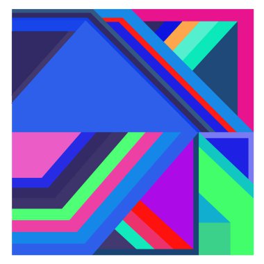 Kaynak için vektör renkli geometrik ve eğri arkaplan deseni