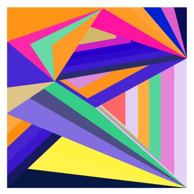 Kaynak için vektör renkli geometrik ve eğri arkaplan deseni