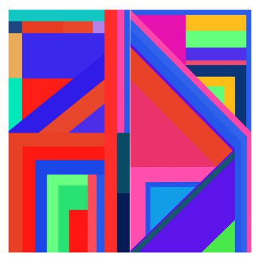 Kaynak için vektör renkli geometrik ve eğri arkaplan deseni