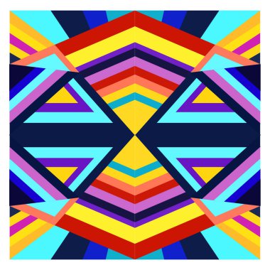 Kaynak için vektör renkli geometrik ve eğri arkaplan deseni