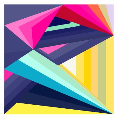 Kaynak için vektör renkli geometrik ve eğri arkaplan deseni