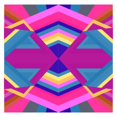 Kaynak için vektör renkli geometrik ve eğri arkaplan deseni