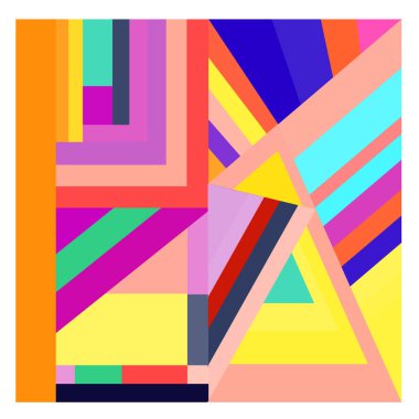 Kaynak için vektör renkli geometrik ve eğri arkaplan deseni