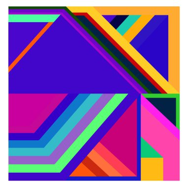 Kaynak için vektör renkli geometrik ve eğri arkaplan deseni