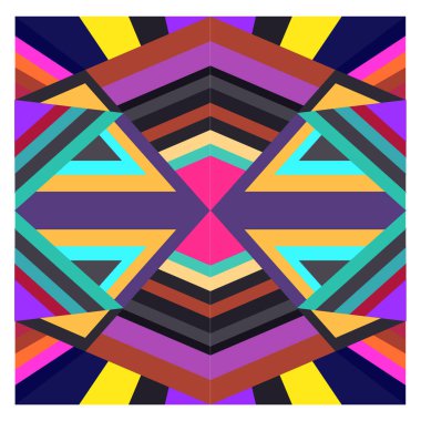 Kaynak için vektör renkli geometrik ve eğri arkaplan deseni