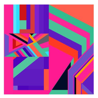 Kaynak için vektör renkli geometrik ve eğri arkaplan deseni