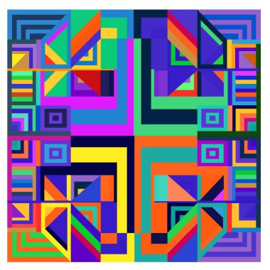 Kaynak için vektör renkli geometrik ve eğri arkaplan deseni