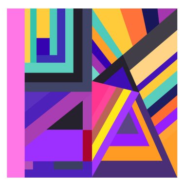 Kaynak için vektör renkli geometrik ve eğri arkaplan deseni